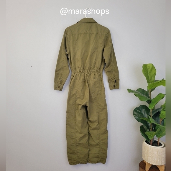 FRAME Cropped cotton-twill jumpsuit - Picture 6 of 6